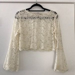 Bell sleeve crop top